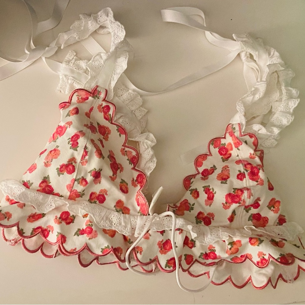 For Love & Lemons Baby Blooms Triangle Bralette